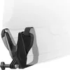 A black helmet chin mount for a camera is shown attached to a white helmet. Produktbild-Vorschau