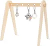 Dětská edukační dřevěná hrazdička s hračkami New Baby Náhled obrázku produktu 1
