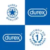 A collage of four Durex logos and branding elements on white and blue backgrounds. Náhled obrázku produktu