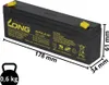 Batteria Kung Long WP2.2-12 12V 2,2Ah AGM al piombo senza Anteprima dell’immagine prodotto 2