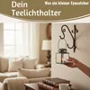 LS-LebenStil Vintage Laterne Windlicht 11cm Metall Grau Produktbild-Vorschau 3