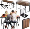 Outtec® kempingový stôl so 4 stoličkami - 120 x 60 cm - Náhľad obrázku produktu 1