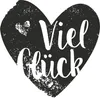 Motivstempel rund 'Viel Glück' 3,2cm Packung mit 3 Stück Produktbild-Vorschau 2