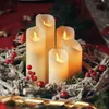 CCLIFE LED Kerzen Echtwachs 5er Set mit Fernbedienung Timer Produktbild-Vorschau 1