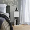 Nachttisch - 20x30x55 cm - Weiß - schmal - mit Schublade - Produktbild-Vorschau 3