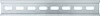 A metal rail with multiple oval-shaped holes. Produktbild-Vorschau