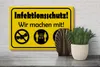 Holzschild Hinweis 30x20cm Infektionsschutz Wir machen mit Produktbild-Vorschau 4