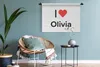 MuchoWow® Wandteppich Wandbehang Ich liebe - Olivia - Produktbild-Vorschau 5