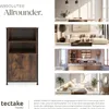 A collage showing a highboard in different room settings: dining room, living room, kitchen, and bedroom. Produktbild-Vorschau