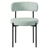 A single mint green chair with black metal legs is shown against a white background. Náhled obrázku produktu