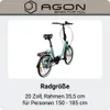 Agon Cruiser 20 Zoll Klapprad meerblau Produktbild-Vorschau 6