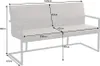 Industrial Freischwinger Bank LOFT 160cm taupe mit Armlehne Produktbild-Vorschau 10