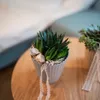 Grijze bloempot met ribbels, geschikt voor buiten, rond, Productafbeelding-voorbeeld 3