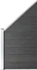Zaunelement Set WPC 792x(105-186)cm Schwarz , Drahtzäune Produktbild-Vorschau 2