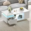 Merax Hochglänzender LED-Couchtisch mit Schublade und 4 Produktbild-Vorschau 5