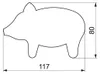Ferkel Ausstecher groß 12cm Produktbild-Vorschau 3
