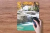 MuchoWow® Mauspad Mousepad Wald - Wasserfall - Herbst 30x40 Produktbild-Vorschau 3