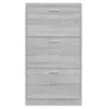 vidaXL Armoire à chaussures Gris Sonoma 59x17x108 cm Bois Voir les images du produit 11
