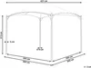BELIANI Pergola in Grau 305 x 305 cm Schwarzer Rahmen für Produktbild-Vorschau 3