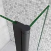 Schwarz Walkin Duschkabine 120x200cm + 30x200cm Flipper Produktbild-Vorschau 8