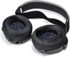 A close-up studio shot of a pair of black headphones with blue accents on a white background. Náhled obrázku produktu