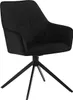 A black upholstered chair with a swivel base. Produktbild-Vorschau