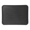 A black plastic shoe tray with wavy ridges. Voir les images du produit