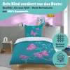 A child's bedroom with bedding featuring butterflies. Produktbild-Vorschau