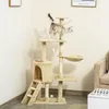 Škrabadlo pre mačky 138 cm béžová WERDANO PETS Náhľad obrázku produktu 3