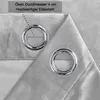 Verdunkelungsvorhang Samt weich 140x175 cm Weiß Ösen Produktbild-Vorschau 3