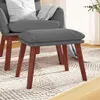 vidaXL Podnóżek jasnoszary 45x29,5x35 cm tkanina Podgląd zdjęcia produktu 2