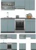 Küchenzeile Vicco R-Line Blau-Grau/Anthrazit 200 cm , AP Produktbild-Vorschau 8