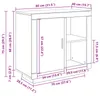 vidaXL Mueble aparador, estilo artesanal, roble, 80 x 40 x Vista previa de la imagen del producto 7