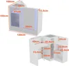 Empfangstheke Weiß 120x100x103cm, Rezeptionstheke mit LED & Produktbild-Vorschau 6