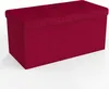 A red storage ottoman is shown against a white background. Náhled obrázku produktu