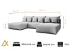 AX LIVING Canapé d'angle avec fonction sommeil Ederra U Voir les images du produit 4