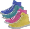 Four pairs of high-top sneakers in different colors arranged diagonally. Produktbild-Vorschau