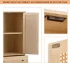Sweiko hoge kast, dressoir met rieten deuren en 2 lades, Productafbeelding-voorbeeld 5