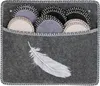 ONVAYA® ABS Gästepantoffel | Feder grau | 6er Set | Produktbild-Vorschau 1