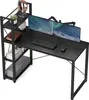 VASAGLE Schreibtisch Computertisch mit Regalböden 120cm Produktbild-Vorschau 3