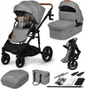 A collection of baby stroller components and accessories laid out on a white background. Anteprima dell’immagine prodotto