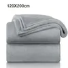 Two folded gray blankets stacked on top of each other, with text indicating dimensions. Produktbild-Vorschau