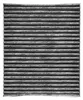 A close-up, grayscale image of a pleated air filter with multiple horizontal ridges. Produktbild-Vorschau