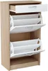 Scarpiera alta con cassetto IBOJA – rovere sonoma / bianco Anteprima dell’immagine prodotto 2