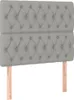 vidaXL Kopfteil Hellgrau 90 x 7 x 118/128 cm Stoff Produktbild-Vorschau 1