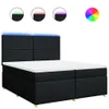 vidaXL Boxspringbett mit Matratze Schwarz 200x200 cm Stoff Produktbild-Vorschau 1