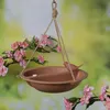 Futterstelle mit Vögelchen - Vogeltränke zum Aufhängen - Bambus - D: 27cm - braun Produktbild-Vorschau