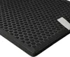 A close-up, angled view of a black air purifier filter with a honeycomb pattern. Produktbild-Vorschau