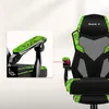 A gaming chair with a pixelated design, featuring a close-up inset of the armrest. Produktbild-Vorschau