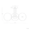 Deckenleuchte Metall und Glas Moonlight Brass 3 Strahler Produktbild-Vorschau 6
